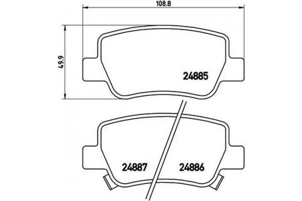 Brembo Σετ τακάκια, Δισκόφρενα - P 83 112