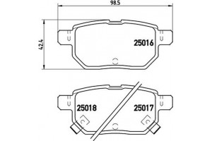 Brembo Σετ τακάκια, Δισκόφρενα - P 83 133