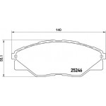 Brembo Σετ τακάκια, Δισκόφρενα - P 83 137