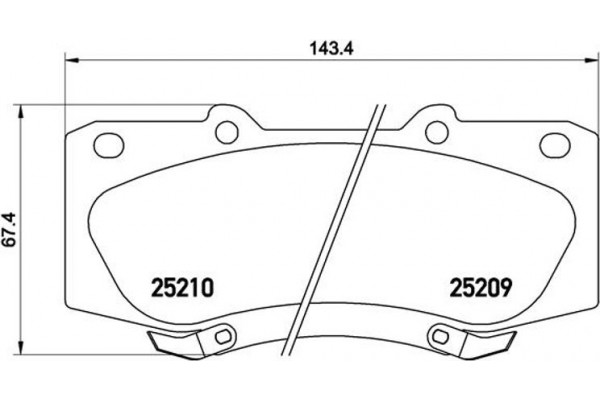 Brembo Σετ τακάκια, Δισκόφρενα - P 83 140