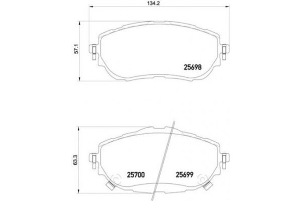 Brembo Σετ τακάκια, Δισκόφρενα - P 83 150