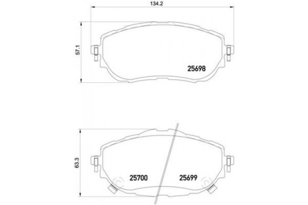 Brembo Σετ τακάκια, Δισκόφρενα - P 83 150