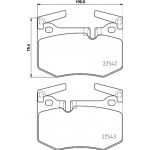 Brembo Σετ τακάκια, Δισκόφρενα - P 83 164