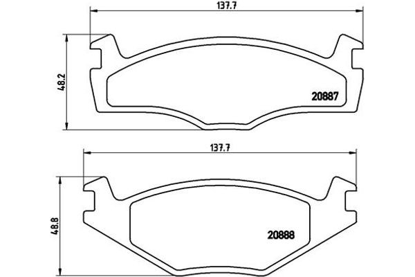 Brembo Σετ τακάκια, Δισκόφρενα - P 85 005