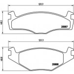 Brembo Σετ τακάκια, Δισκόφρενα - P 85 024