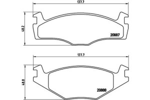 Brembo Σετ τακάκια, Δισκόφρενα - P 85 024