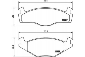 Brembo Σετ τακάκια, Δισκόφρενα - P 85 024