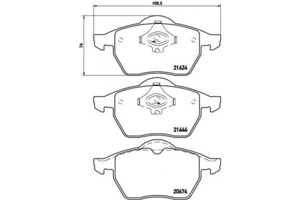 Brembo Σετ τακάκια, Δισκόφρενα - P 85 036