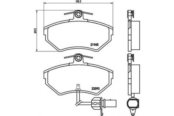 Brembo Σετ τακάκια, Δισκόφρενα - P 85 044