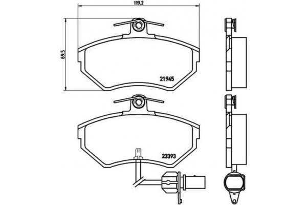 Brembo Σετ τακάκια, Δισκόφρενα - P 85 044