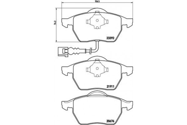 Brembo Σετ τακάκια, Δισκόφρενα - P 85 045