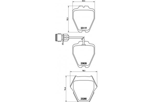 Brembo Σετ τακάκια, Δισκόφρενα - P 85 054