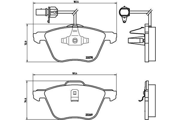 Brembo Σετ τακάκια, Δισκόφρενα - P 85 061