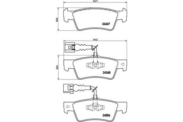 Brembo Σετ τακάκια, Δισκόφρενα - P 85 068