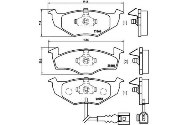 Brembo Σετ τακάκια, Δισκόφρενα - P 85 071