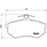 Brembo Σετ τακάκια, Δισκόφρενα - P 85 092