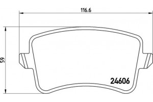 Brembo Σετ τακάκια, Δισκόφρενα - P 85 099X