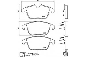 Brembo Σετ τακάκια, Δισκόφρενα - P 85 112X
