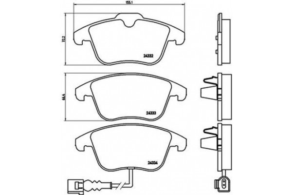 Brembo Σετ τακάκια, Δισκόφρενα - P 85 112X