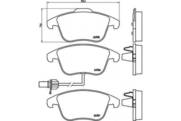 Brembo Σετ τακάκια, Δισκόφρενα - P 85 113X