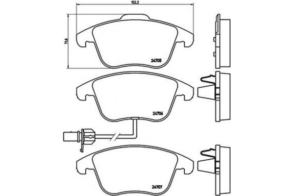 Brembo Σετ τακάκια, Δισκόφρενα - P 85 113