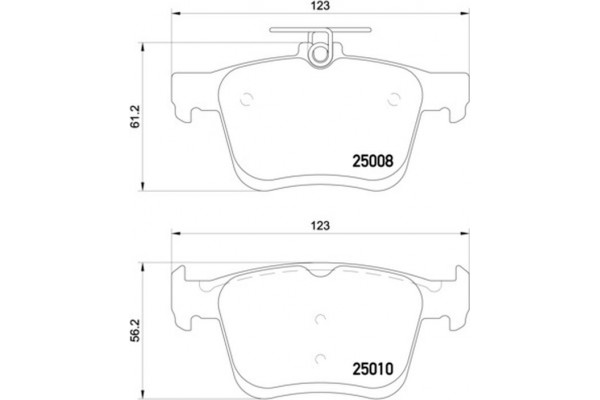 Brembo Σετ τακάκια, Δισκόφρενα - P 85 125