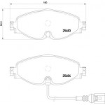 Brembo Σετ τακάκια, Δισκόφρενα - P 85 126X