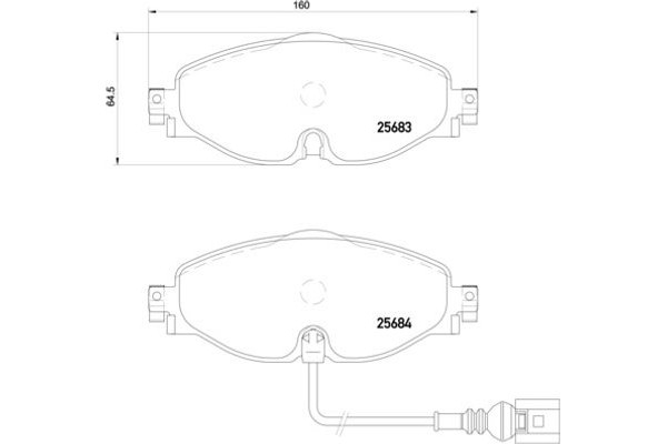 Brembo Σετ τακάκια, Δισκόφρενα - P 85 126X