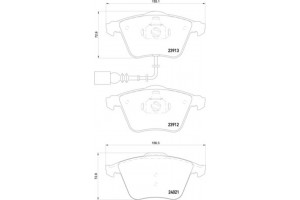 Brembo Σετ τακάκια, Δισκόφρενα - P 85 129X