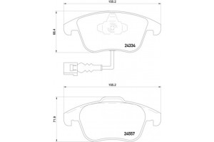 Brembo Σετ τακάκια, Δισκόφρενα - P 85 130