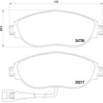 Brembo Σετ τακάκια, Δισκόφρενα - P 85 131X