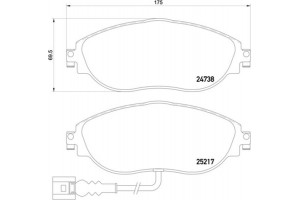 Brembo Σετ τακάκια, Δισκόφρενα - P 85 131X