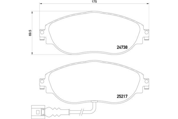 Brembo Σετ τακάκια, Δισκόφρενα - P 85 131