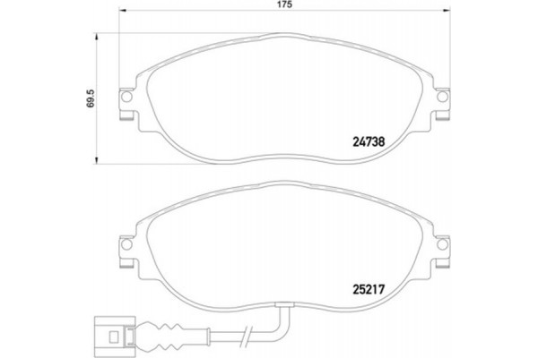 Brembo Σετ τακάκια, Δισκόφρενα - P 85 131X