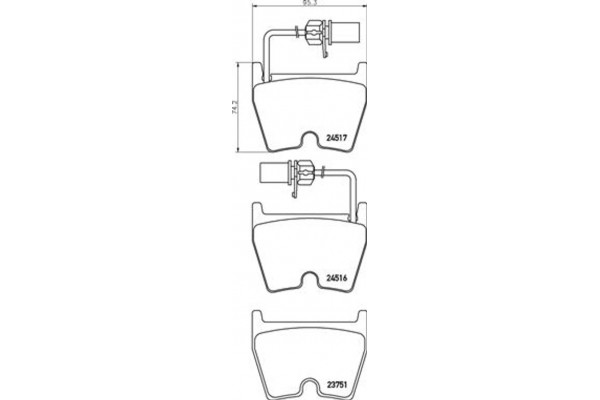 Brembo Σετ τακάκια, Δισκόφρενα - P 85 132