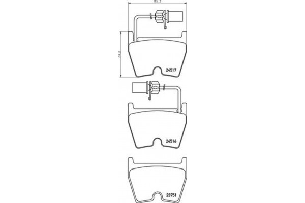 Brembo Σετ τακάκια, Δισκόφρενα - P 85 132