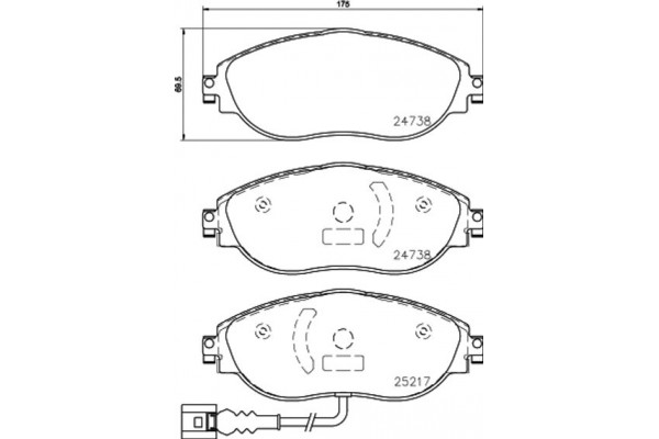 Brembo Σετ τακάκια, Δισκόφρενα - P 85 144