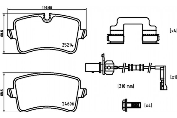 Brembo Σετ τακάκια, Δισκόφρενα - P 85 150