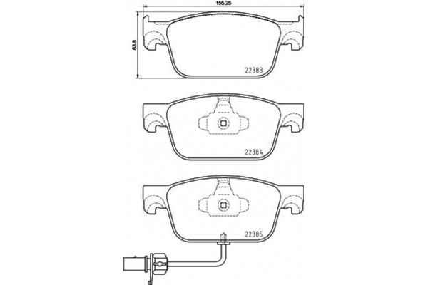 Brembo Σετ τακάκια, Δισκόφρενα - P 85 153