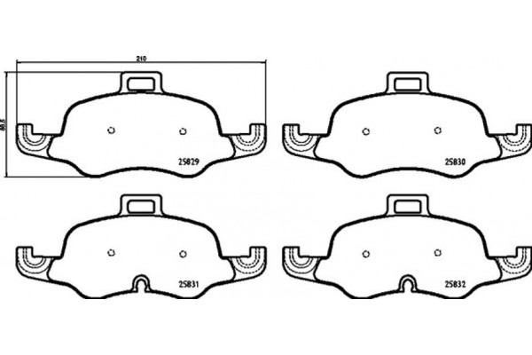 Brembo Σετ τακάκια, Δισκόφρενα - P 85 160