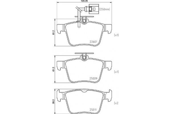 Brembo Σετ τακάκια, Δισκόφρενα - P 85 162