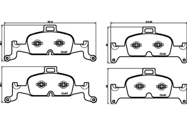 Brembo Σετ τακάκια, Δισκόφρενα - P 85 164X