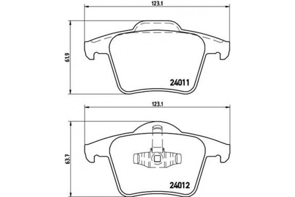 Brembo Σετ τακάκια, Δισκόφρενα - P 86 019