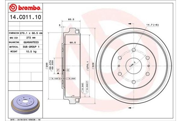 Brembo Ταμπούρο - 14.C011.10