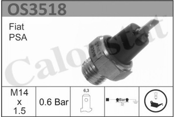 Calorstat By Vernet Διακόπτης Πίεσης Λαδιού - OS3518 Calorstat By Vernet Διακόπτης Πίεσης Λαδιού - OS3518