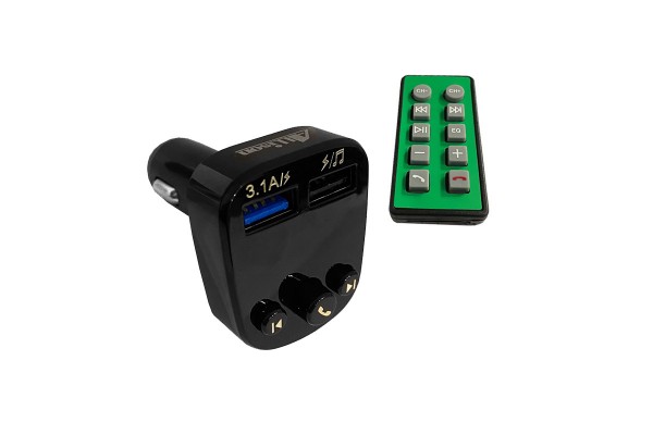 Fm Transmitter Με Bluetooth, Φορτιστής 2 USB, Οθόνη Lcd Και Τηλεχειριστήριο Als-A930 12-24 Volt Μαύρο 1 Τεμάχιο