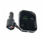 Fm Transmitter Με Bluetooth, Φορτιστής 2 USB, Οθόνη Lcd PL-658 Μαύρο 1 Τεμάχιο