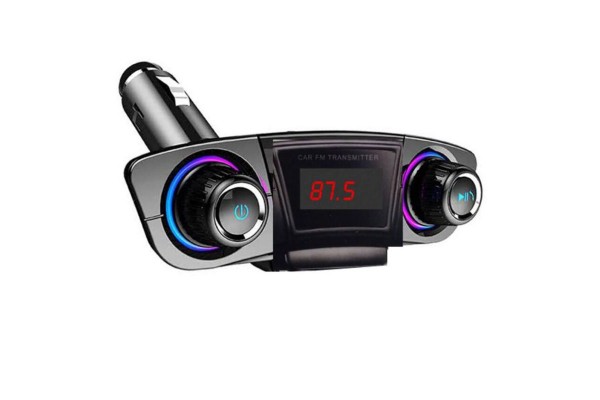 Fm Transmitter M20 Με Bluetooth 2 Usb Οθόνη Lcd 12-24 Volt Μαύρο 1 Τεμάχιο