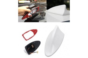 Κεραία Οροφής Αυτοκινήτου Universal Τύπου Καρχαρία Bmw 740 F01 Look Λευκή Με Καλώδιο