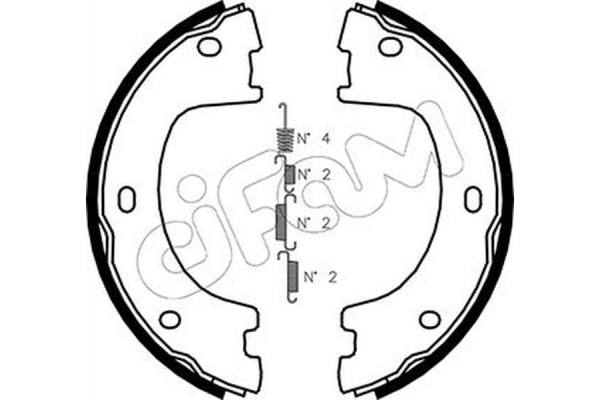 Cifam Σετ Σιαγόνων φρένων, Χειρόφρενο - 153-249K Cifam Σετ Σιαγόνων φρένων, Χειρόφρενο - 153-249K